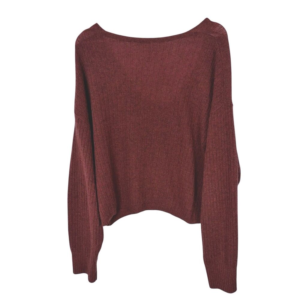 Free People Elias Sweater Medium 100% Cashmere Soft Breathable Rust ob122032 - Picture 6 of 12